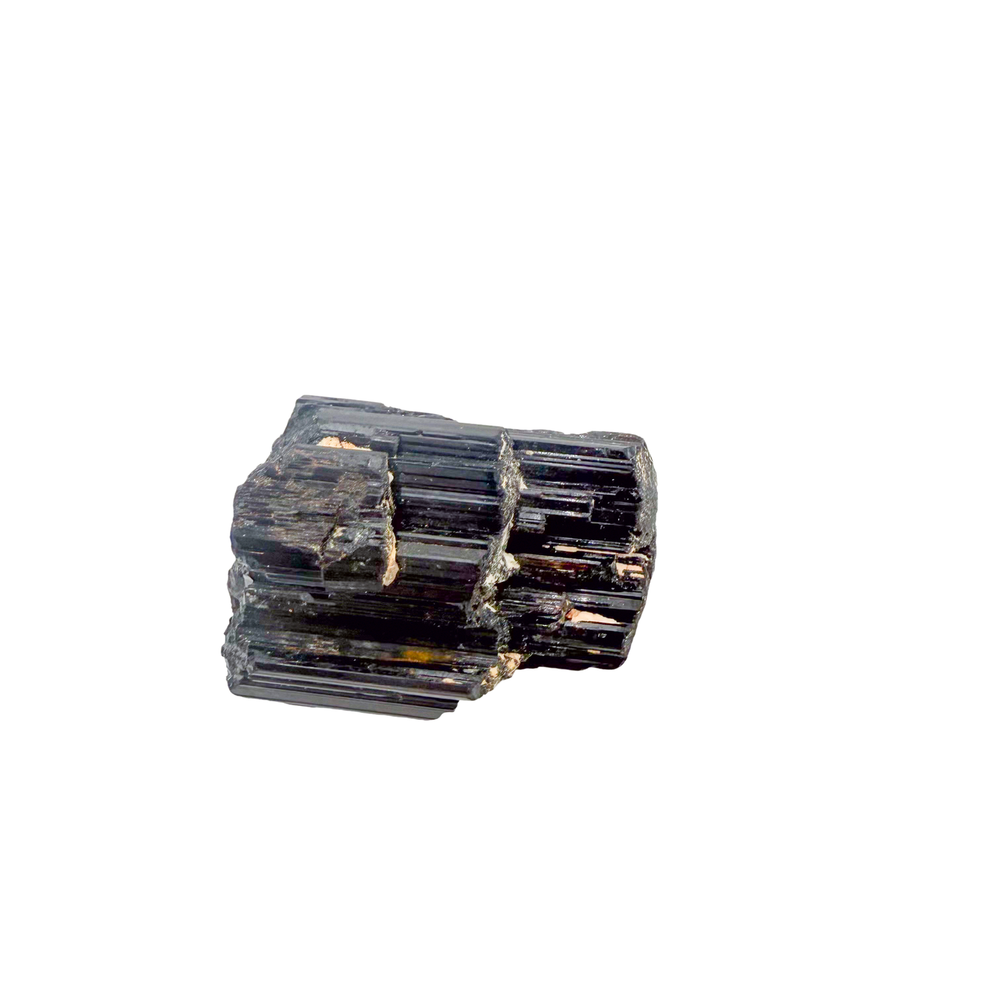 Raw black tourmaline specimen from Madagascar, AAA schorl crystal with vertical striations