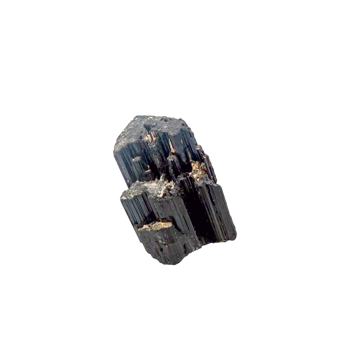 Raw black tourmaline specimen from Madagascar, alternate view