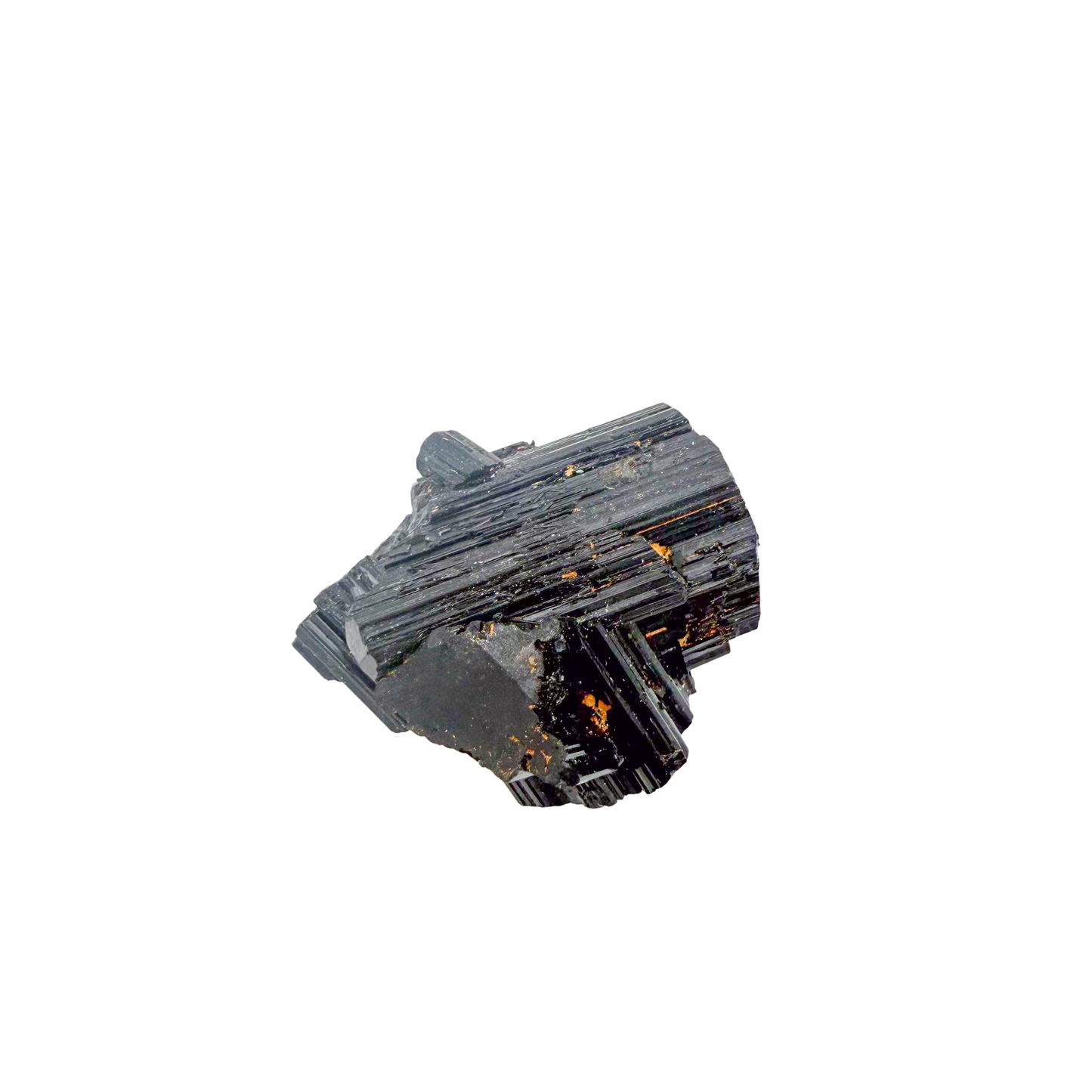 Raw black tourmaline specimen from Madagascar, alternate view