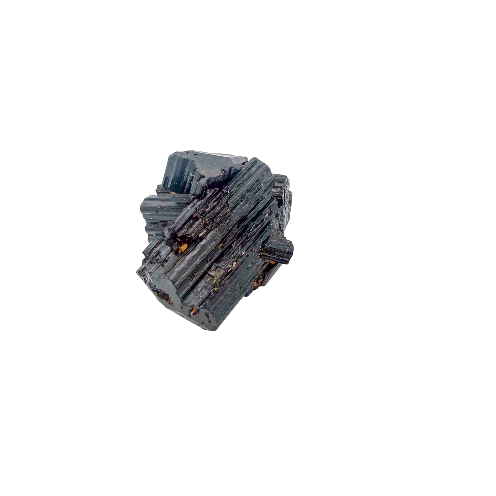 Raw black tourmaline specimen from Madagascar, alternate view