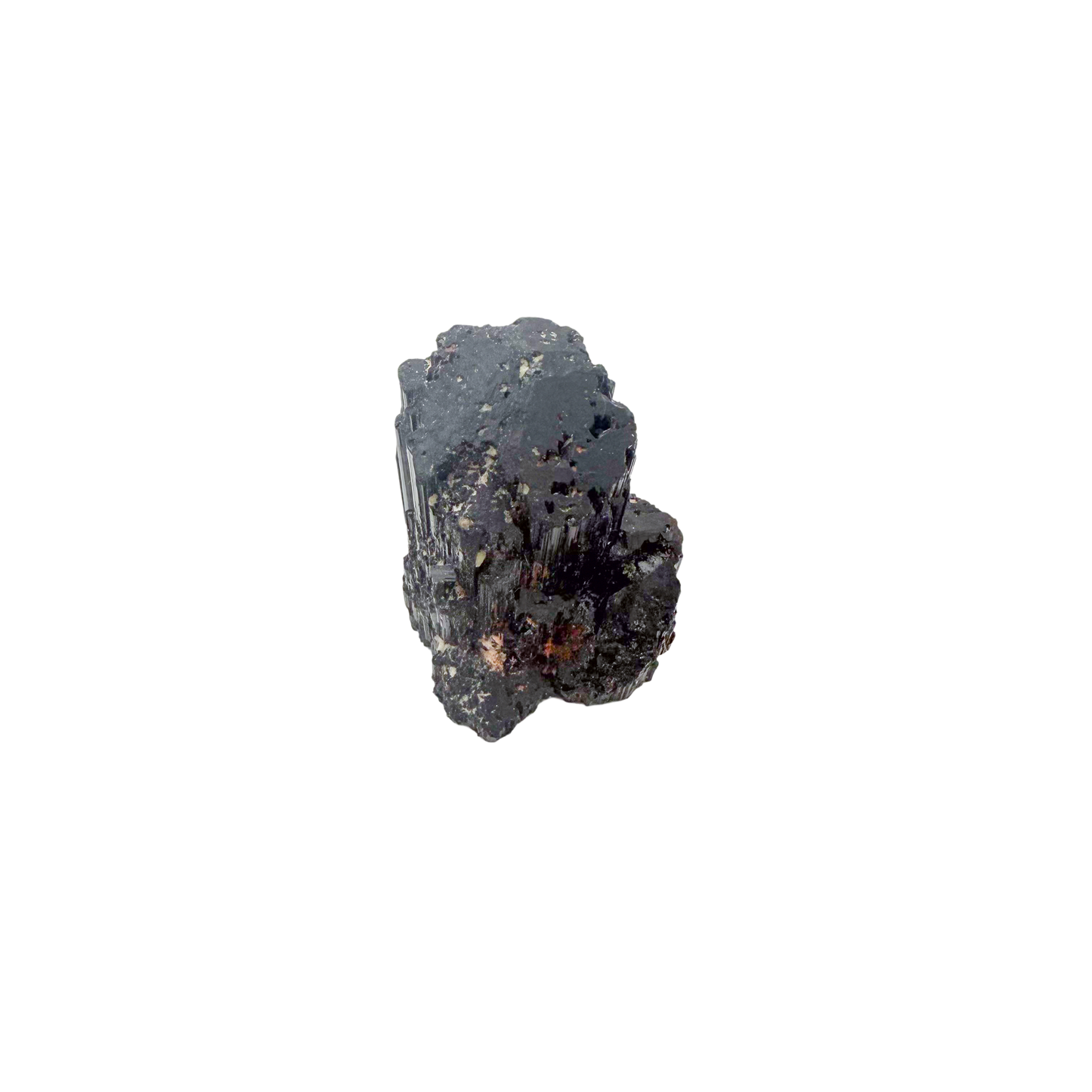 Raw black tourmaline specimen from Madagascar, alternate view