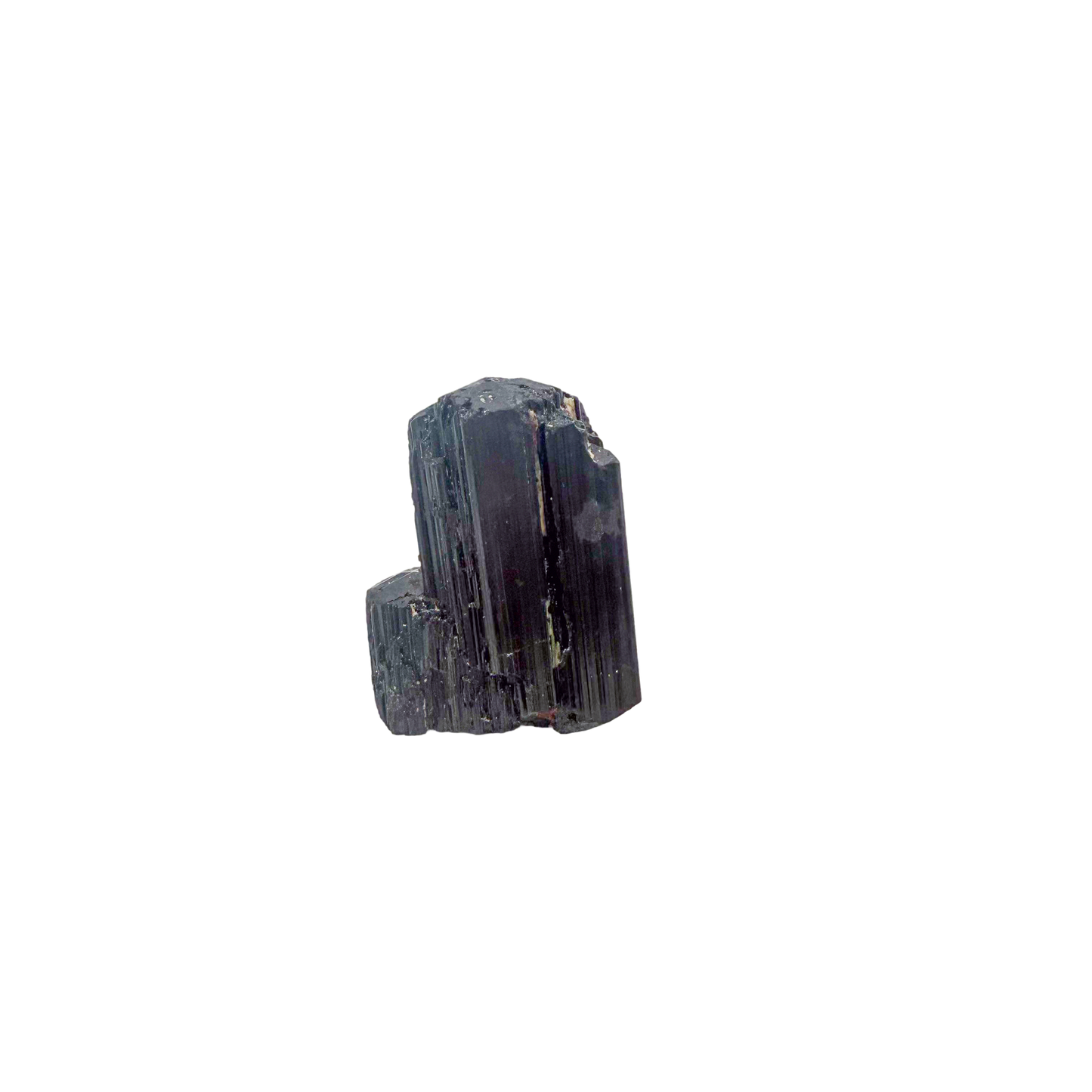 Raw black tourmaline specimen from Madagascar, alternate view