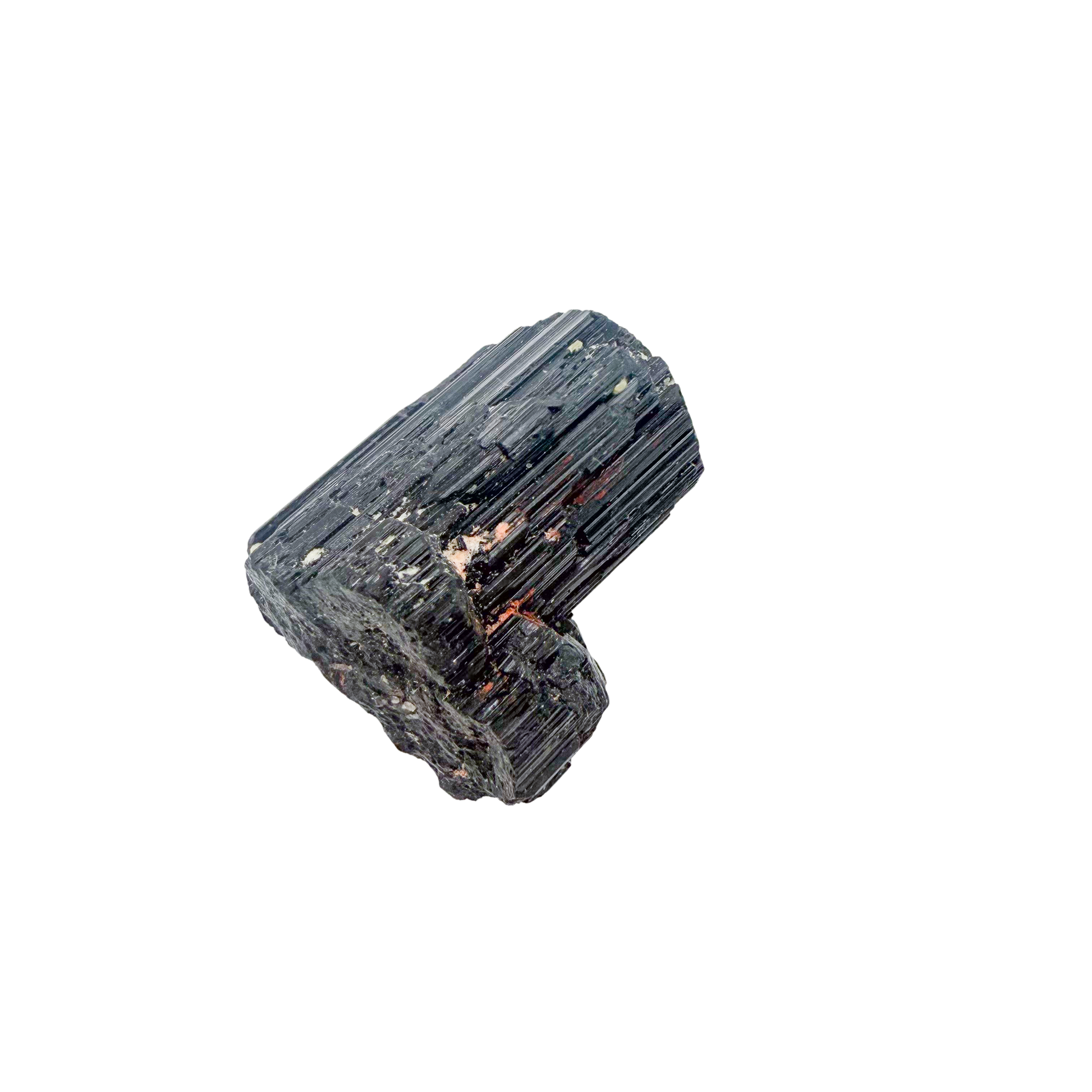 Raw black tourmaline specimen from Madagascar, alternate view