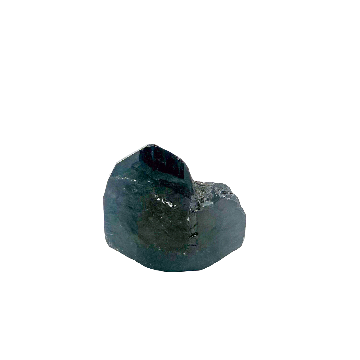 Raw black tourmaline specimen from Madagascar, alternate view