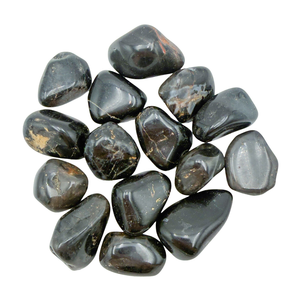 Black Onyx Tumbled Stones, AA grade, 1 to 1.50 inch, from Minas Gerais, Brazil