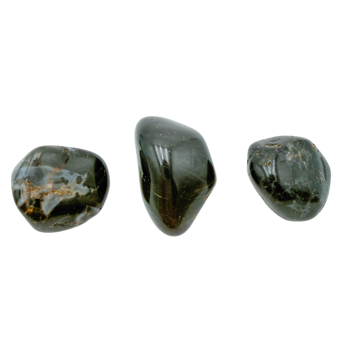 Third view of Black Onyx Tumbled Stones, AA grade, 1 to 1.50 inch, from Minas Gerais, Brazil