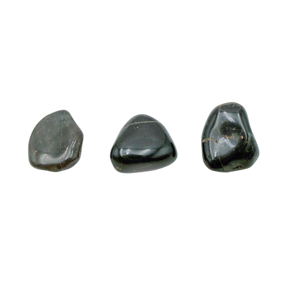Fourth view of Black Onyx Tumbled Stones, AA grade, 1 to 1.50 inch, from Minas Gerais, Brazil