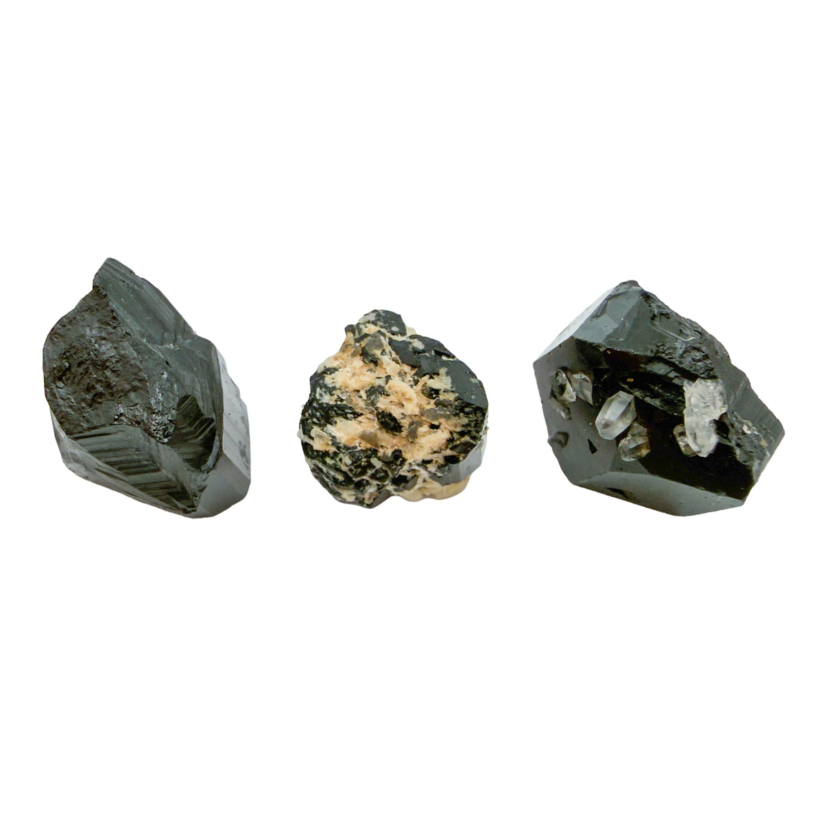 Fifth view of Black Tourmaline Raw Crystals, AA grade, 0.50 to 1.25 inch, from Erongo, Namibia