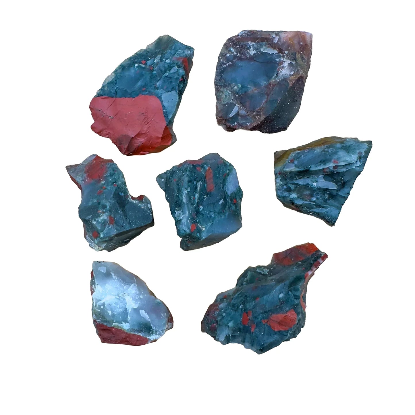 Bloodstone Crystals for Confidence, Energy & Grounding — green rough natural, hand-selected AA from Eswatini