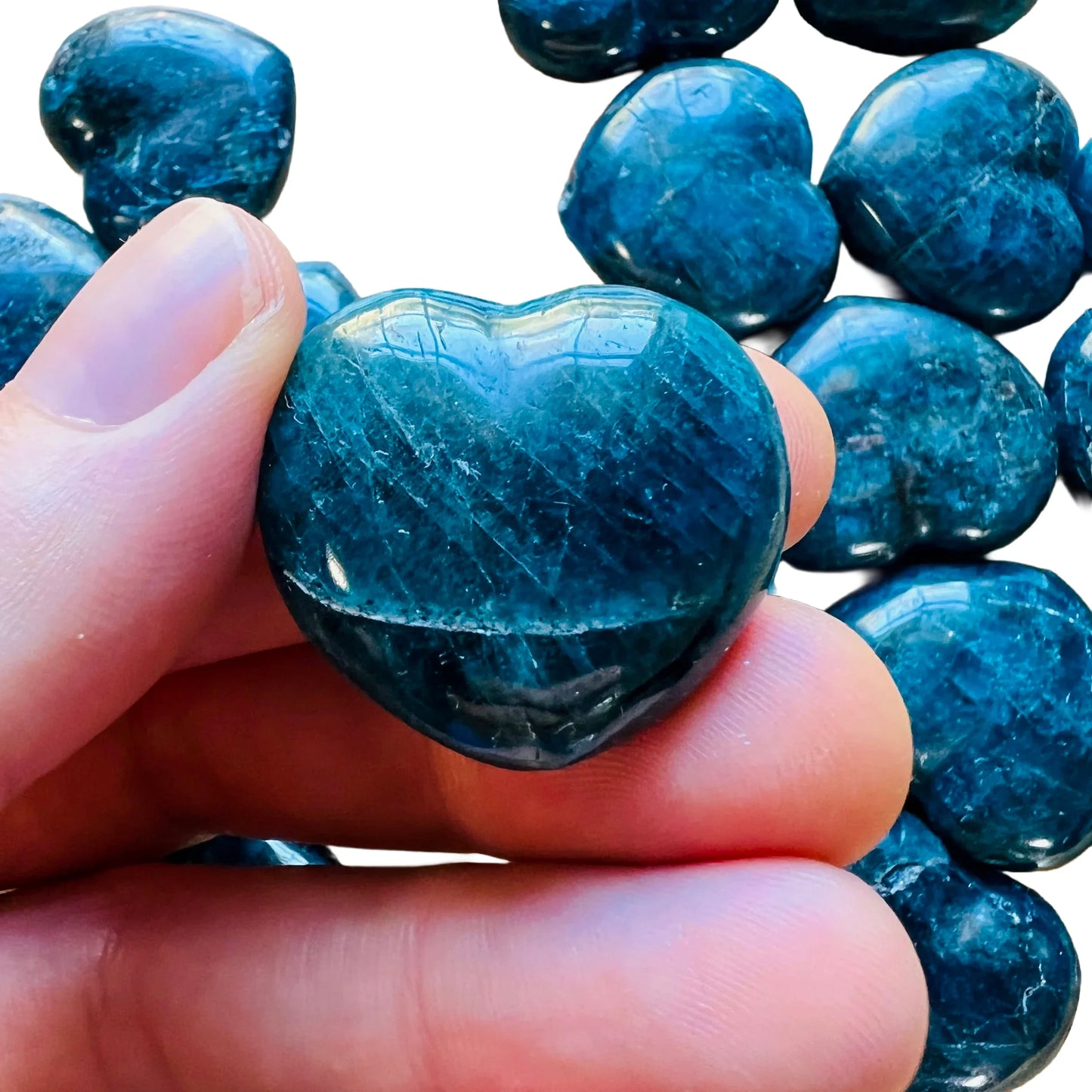 Lifestyle context of Apatite stone, shown for size reference.