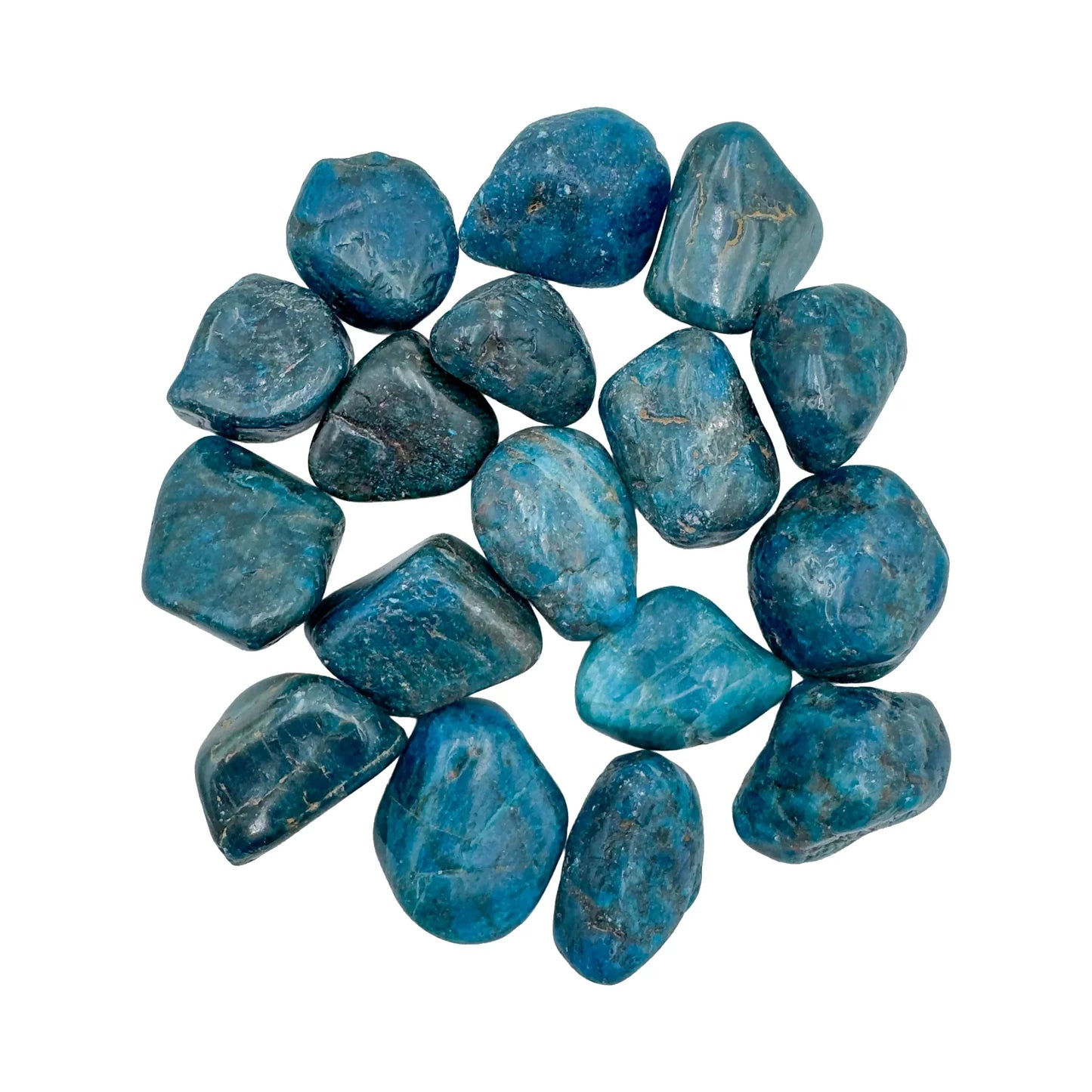Blue Apatite Crystals for Focus, Intuition & Manifestation — blue polished, AA grade from Madagascar