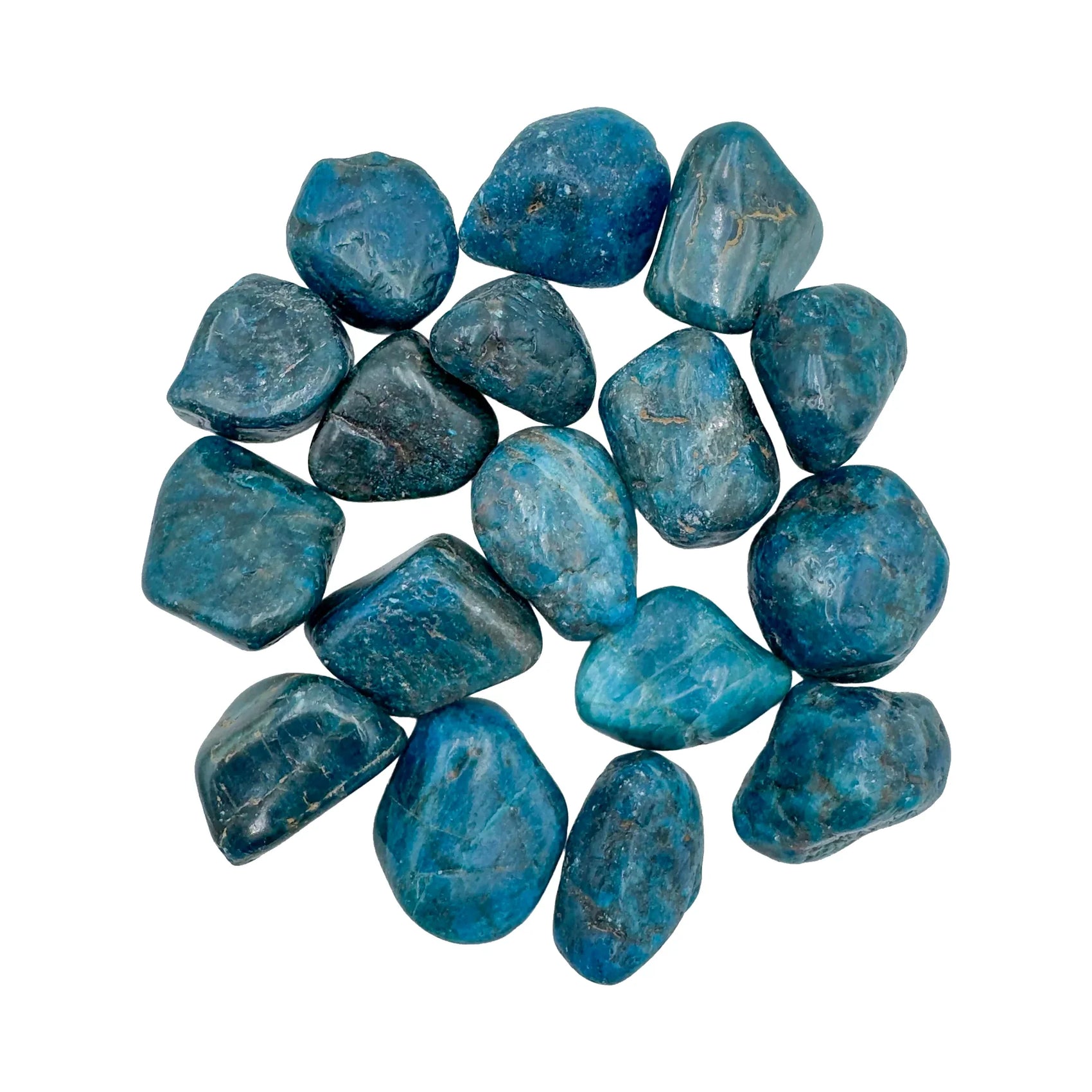 Blue Apatite Crystals for Focus, Intuition & Manifestation — blue polished, AA grade from Madagascar