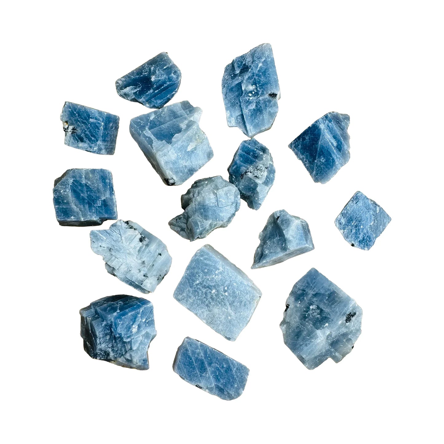 Blue Calcite Crystals for Emotional Healing, Meditation & Sleep — blue rough natural, AA grade from Namibia