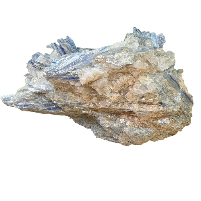 Side profile of Blue Kyanite specimen, from Minas Gerais, Brazil.