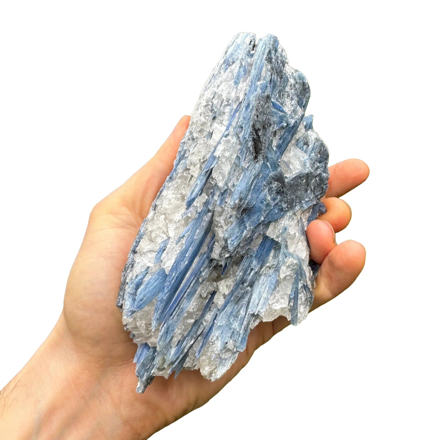 Edge view of Blue Kyanite specimen, associated with Confidence, sourced from Brazil.