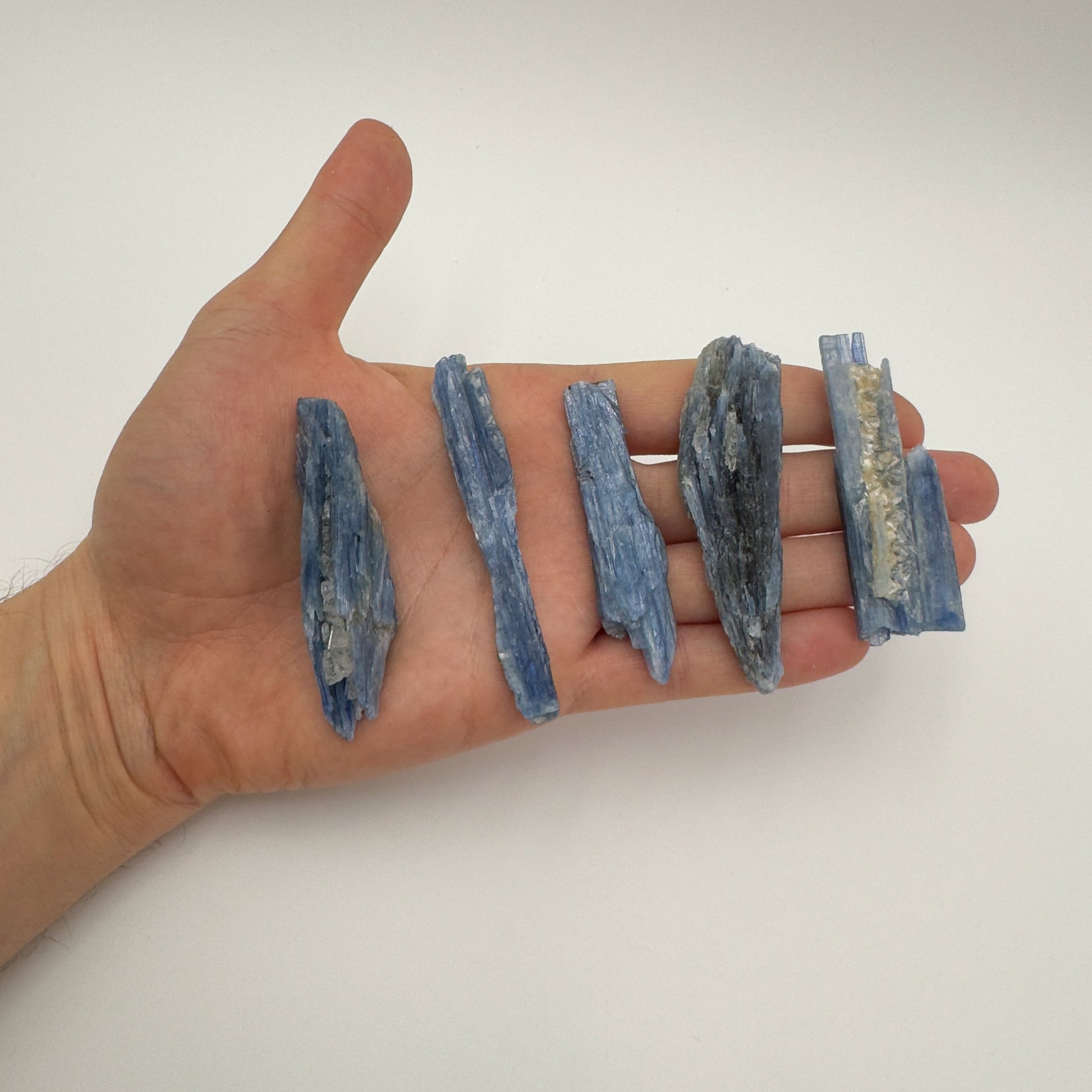 Base detail of Grade AA Blue Kyanite raw