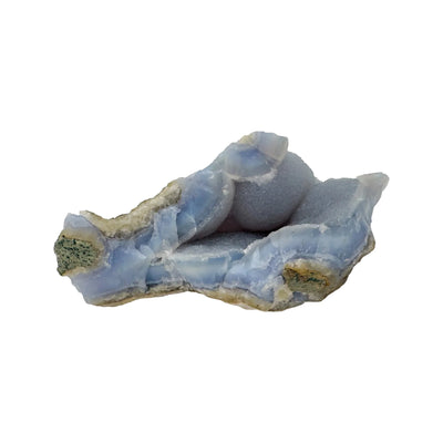 Blue Lace Agate Crystal Geode Crystals for Anxiety Relief, Calm & Communication — blue polished from Malawi