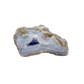 Blue lace agate raw geode from Malawi, AA grade, 5.48 inch piece with pale blue banded chalcedony in a natural cavity