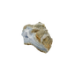 Blue lace agate raw geode from Malawi, uncut host rock framing the blue banded interior