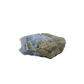 Blue lace agate raw geode, side profile of the uncut nodule