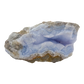 Blue lace agate raw geode from Malawi, AA grade, 4.85 inch piece with fine druzy lining a natural vug