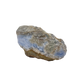 Blue lace agate raw geode, detail of pale blue lacy banding