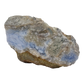Blue lace agate raw geode, detail of pale blue lacy banding