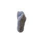 Blue lace agate raw geode, narrow profile of the standing wedge
