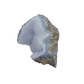 Blue lace agate raw geode, detail of pale blue lacy banding