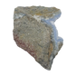 Blue lace agate raw geode, base of the piece showing how it stands