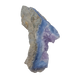 Blue lace agate raw geode from Malawi, full length of the banded blue seam