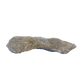 Blue lace agate raw geode, rear view of rough tan and grey host rock