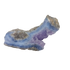 Blue lace agate raw geode, deepest blue banding across the cavity face
