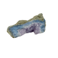 Blue lace agate raw geode, detail of pale blue lacy layers and druzy