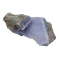 Blue lace agate raw geode from Malawi, AA grade, 6.43 inch piece with a broad open cavity of blue druzy