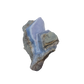 Blue lace agate raw geode, detail of pale blue lacy banding