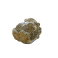 Blue lace agate raw geode, dense nodule seen from above