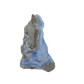 Blue lace agate raw geode, detail of pale blue lacy ribbons