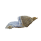Blue lace agate raw geode, rough exterior along the length of the ridge