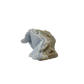 Blue lace agate raw geode from Malawi, uncut host rock around the shallow cavity