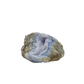 Blue lace agate raw geode from Malawi, AA grade, 3.74 inch piece with a small sky-blue pocket