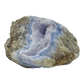 Blue lace agate raw geode from Malawi, AA grade, 3.74 inch piece with a small sky-blue pocket