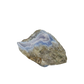 Blue lace agate raw geode from Malawi, uncut host rock around the blue pocket