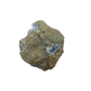 Blue lace agate raw geode, rear view of rough tan and grey host rock