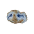 Blue lace agate raw geode from Malawi, AA grade, palm sized 3.87 inch piece with clear blue banding
