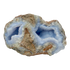 Blue lace agate raw geode from Malawi, AA grade, palm sized 3.87 inch piece with clear blue banding