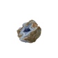 Blue lace agate raw geode from Malawi, uncut host rock framing the blue interior