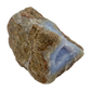 Blue lace agate raw geode, detail of pale blue lacy banding