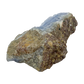 Blue lace agate raw geode, rough exterior of the elongated nodule