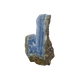 Blue lace agate raw geode, detail of pale blue lacy banding and druzy